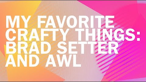 My Favorite Crafty Things: Brad Setter /Paper Piercing Tool