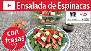 ENSALADA DE ESPINACAS Y FRESAS | Vicky Receta Facil