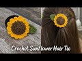 Crochet Sunflower Hair Tie 🌻 | Easy Handmade Hair Accessory