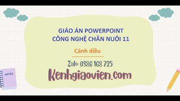Giáo án powerpoint Công nghệ chăn nuôi 11 Cánh diều | GA điện tử Công nghệ chăn nuôi 11 CD