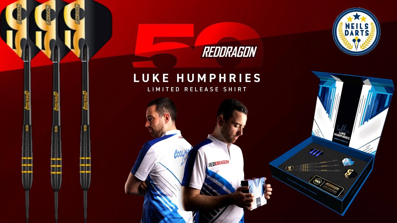 RED DRAGON LUKE HUMPHRIES 22G 90% 50 YEAR PLAYER EDITION DARTS BOX