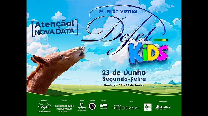 2º LEILÃO VIRTUAL DEJET KIDS