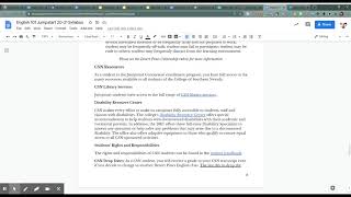 English 101 Jumpstart Syllabus Overview