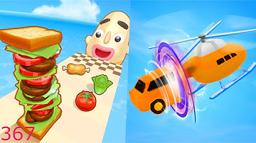 Sandwich Runner Vs Shape shifting Funny Race Gameplay New Hyper Casual Games 367