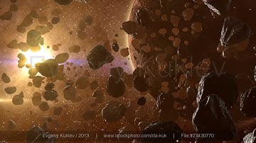 Space scene (After Effects + Element 3D + TrapCode Particular)