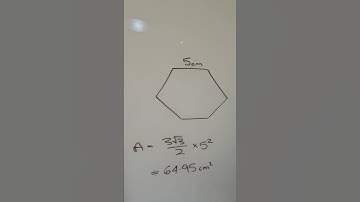 Hoe de oppervlakte van een regelmatige zeshoek te vinden, gegeven de lengte van de zijde