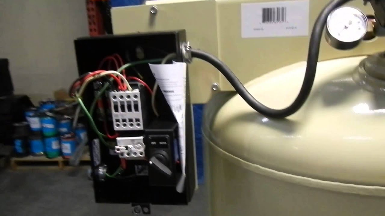 Ingersoll Rand 80 Gallon 5 Hp 230V 3Ph 206 - YouTube 4 wire 220v wiring diagram 