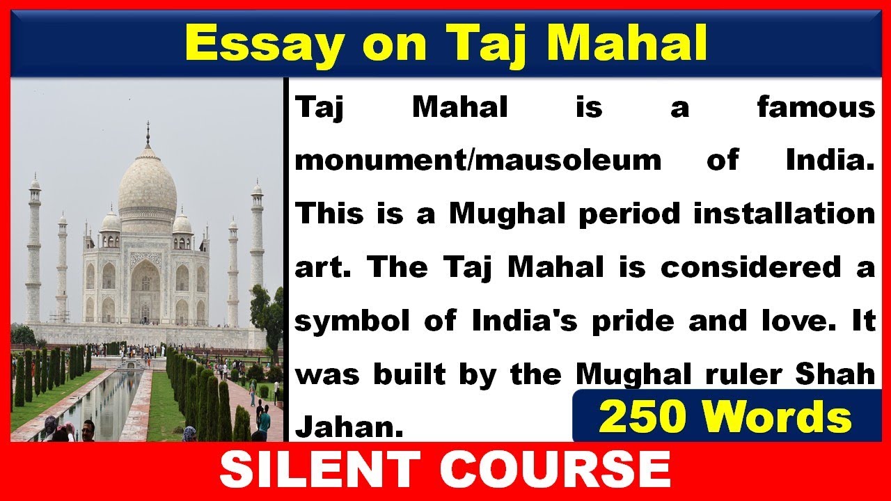 taj mahal essay 200 words