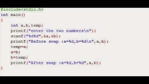 C Program For Swapping Of Two Numbers|| With Temporary Variable And Without Temporary Variable