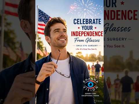 Celebrate Your Independence From Glasses - Happy Independence Day - SMILE Eye Surgery