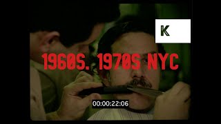 1960S, 1970S Nyc, Man Getting Moustache Trimmed At Barber
