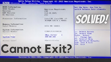 Cannot Exit Aptio Setup Utility -  [SOLVED] Fix # 2 [ayusin ang laptop na natigil sa aptio setup]