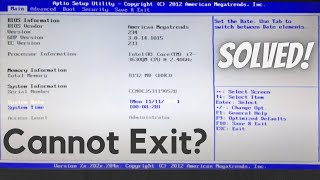 Cannot Exit Aptio Setup Utility -  [SOLVED] Fix # 2 [ayusin ang laptop na natigil sa aptio setup]