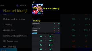 Manuel Akanji 🫶 Best player progression 🫶⚽🔥 #efootball2026 #shortvideo