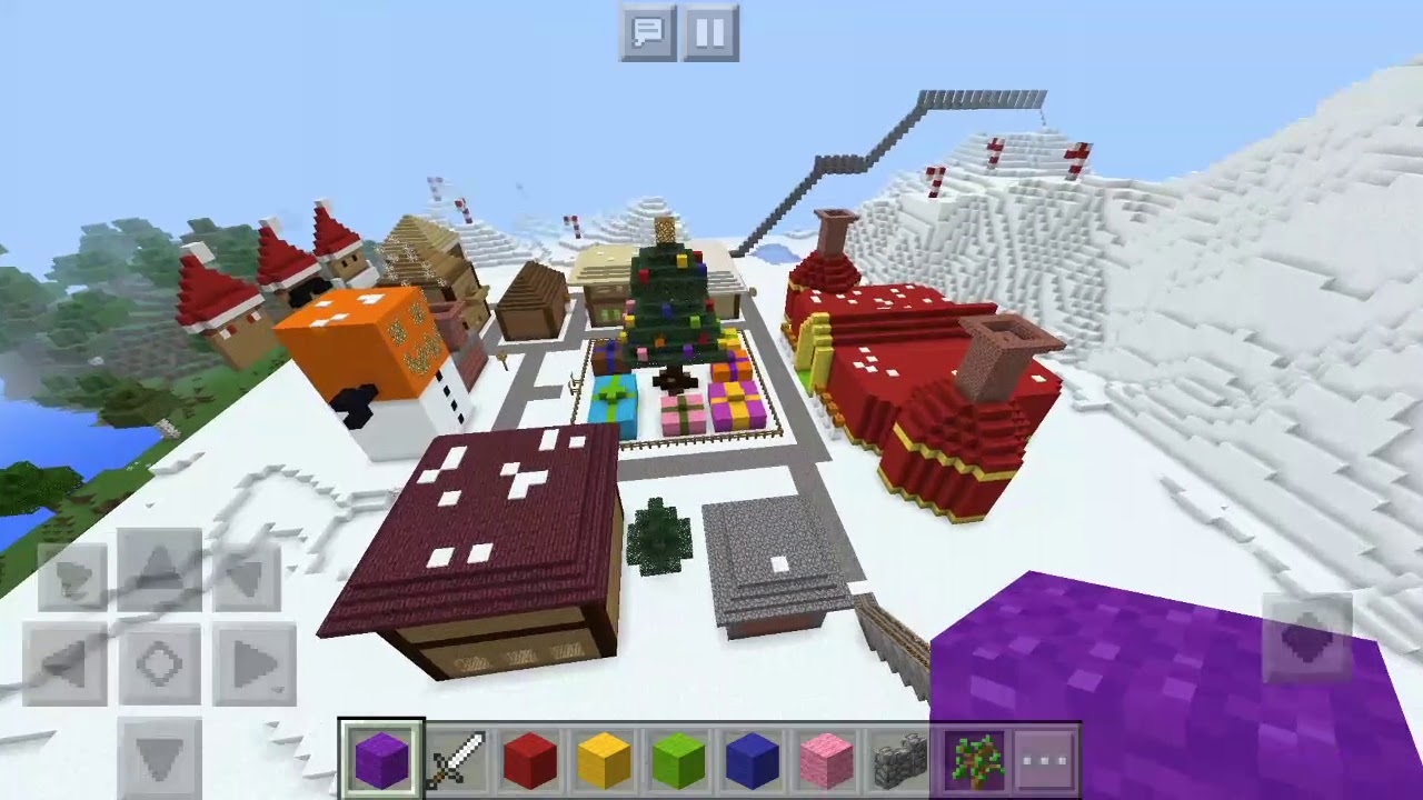 Visited Christmas town in Minecraft - YouTube