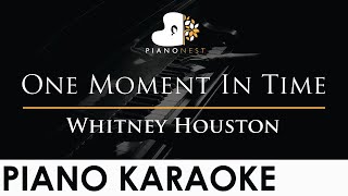 Whitney Houston - One Moment In Time - Piano Karaoke Instrumental Cover with Lyrics