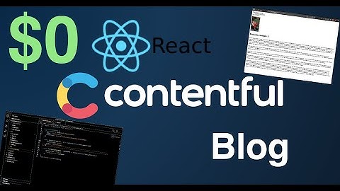 How to set up Contentful for a blog written in ReactJS