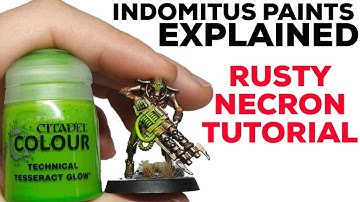 INDOMITUS paints REVIEW + How to paint RUSTY NECRONS Fast – Tesseract Glow, Cryptic Armourshade