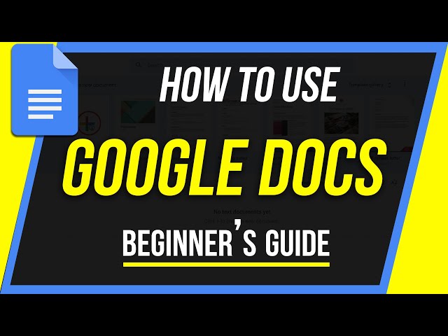 How to Use Google Docs - Beginner
