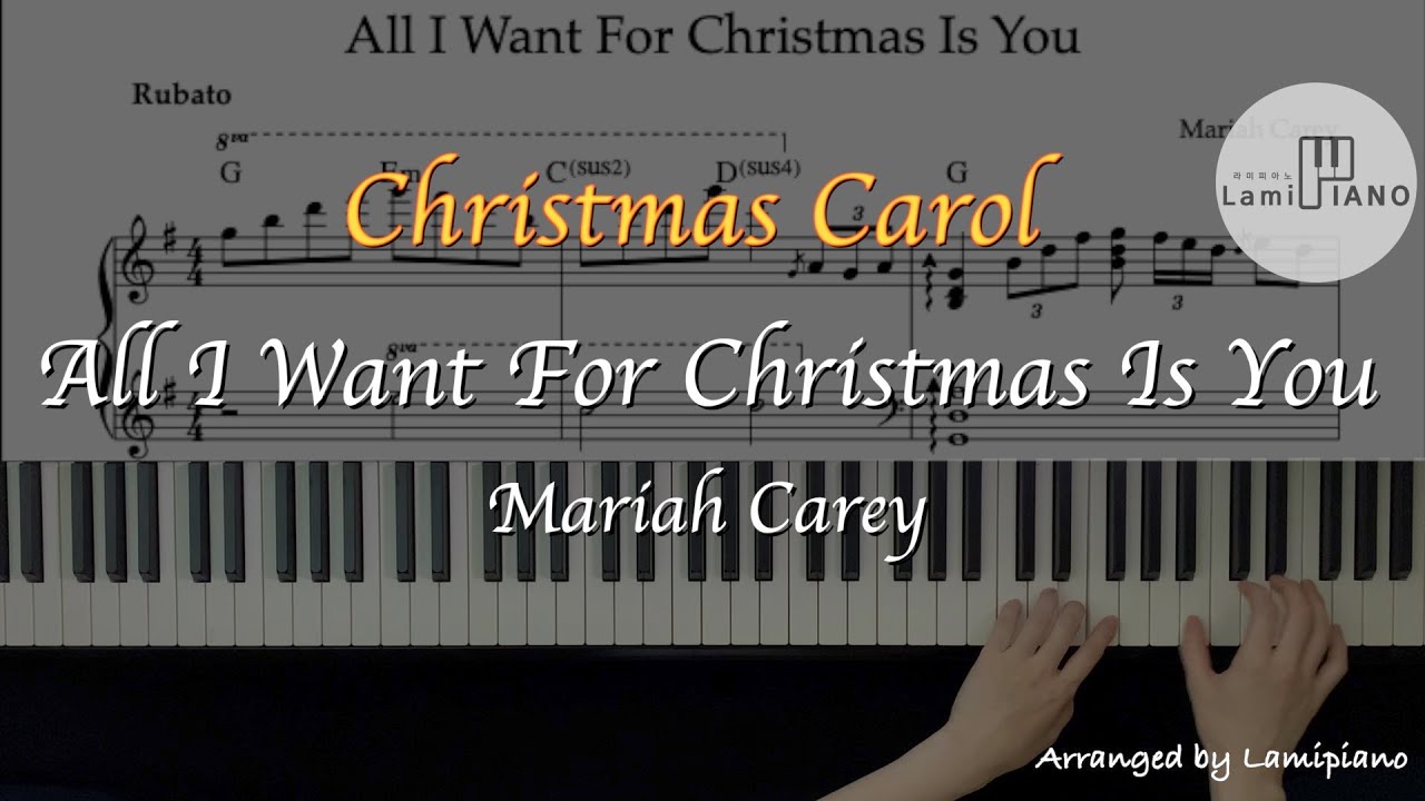 All I Want For Christmas Is You Noten Klavier www.youtube.com