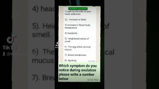 OVULATION SYMPTOMS SHORT