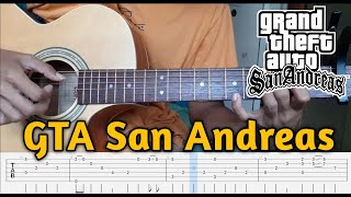 GTA San Andreas Fingerstyle Guitar Tutorial TAB Resimi