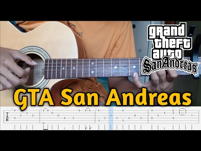 GTA San Andreas Fingerstyle Guitar Tutorial TAB class=