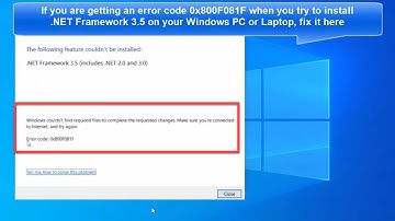 How To Fix .NET Framework 3.5 Error 0x800f081f in Windows 10 (WORKING 2020)