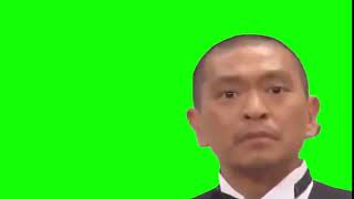 Japanese guy screaming green screen