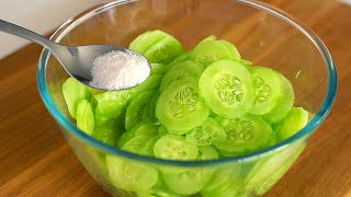 Eat this cucumber salad daily and you'll lose belly fat! Minus 20 kg per month!