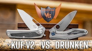 Spyderco Drunken VS Liong Mah KUF V2: Drop Edge Duel at KnifeCenter.com