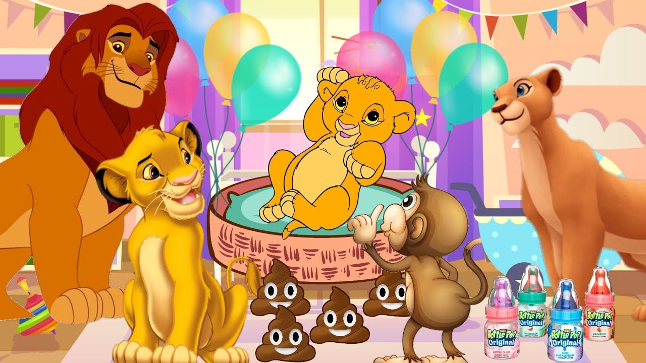 حدوتة الأسد سيمبا و ماما جابت بيبى|حواديت قبل النوم|قصص أطفال بالعامية|حواديت مع لى لى