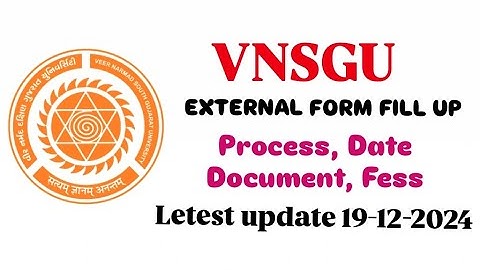 VNSGU EXTERNAL FORM FILL | DATE , PROCES AND SEDUAL UPDATE #vnsgu #external #exam