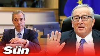 Nigel Farage vs. Jean-Claude Juncker: The Battle over the years