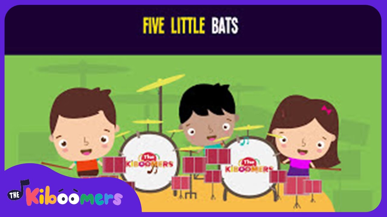 5 Little Bats Lyric Video - The Kiboomers Preschool Songs & Nursery Rhymes for Counting