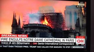 THE SPIRE of NOTRE DAME CATHEDRAL PARIS FRANCE FALLS IN FIRE APRIL 15 2019 by Petros chronis 1,367 views 5 years ago 1 minute, 3 seconds