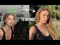 bleaching my curly clip ins | BLACK TO BLONDE | ruka hair