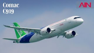 China's Comac C919 Airliner Flies at Singapore Airshow – AIN