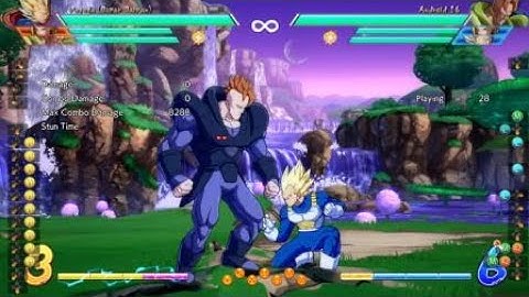 DBFZ - Android 16 mixup/blockstring (vegeta assist)