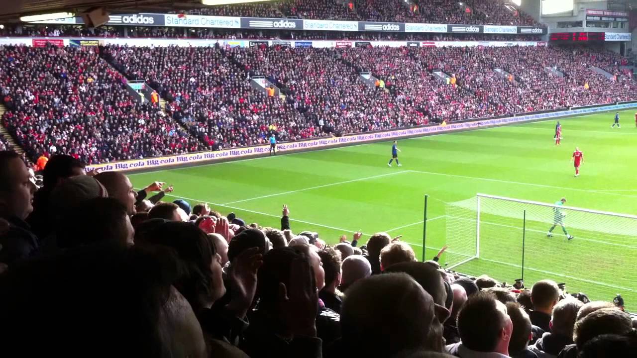 Man Utd Fans outsinging Liverpool at Anfield 2012