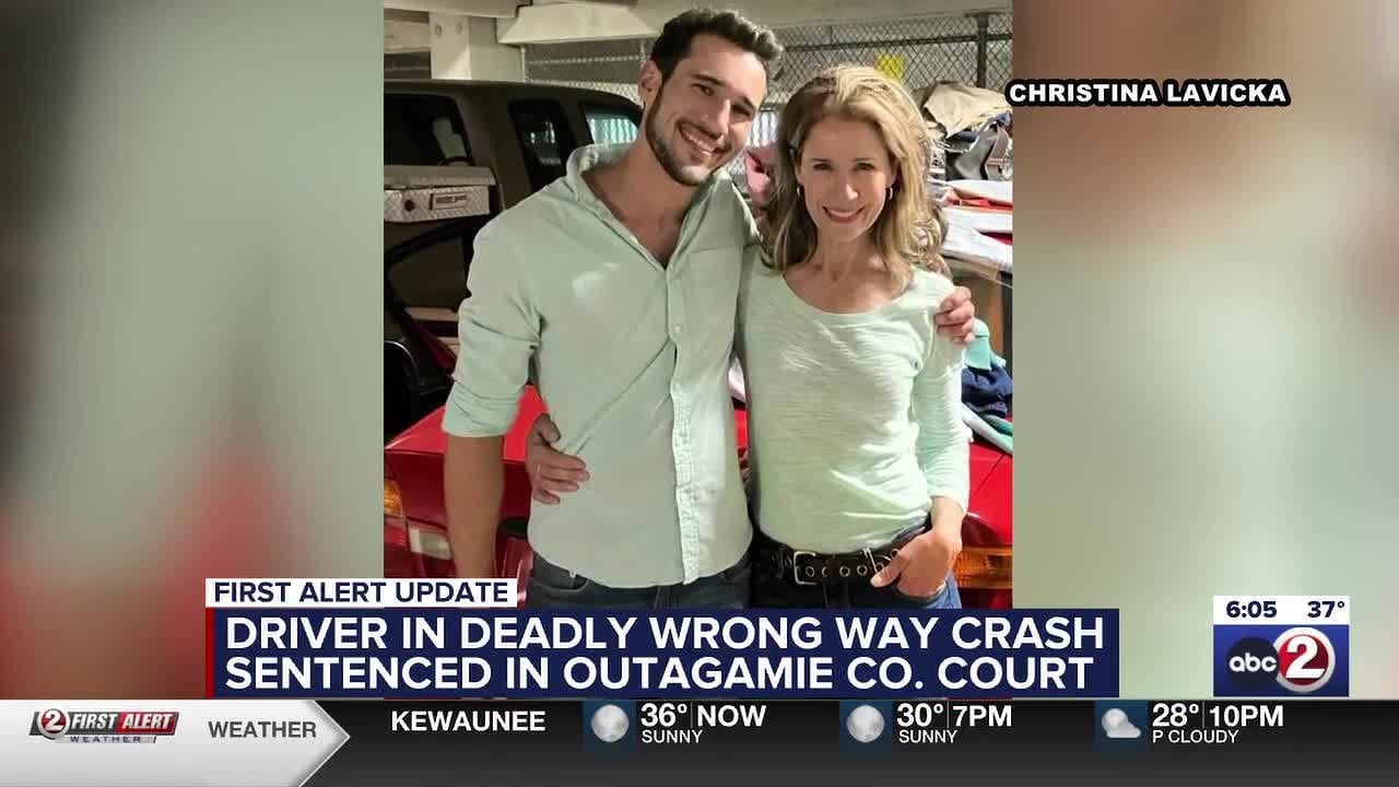 Woman sentenced for wrong-way crash that killed Grand Chute man - YouTube