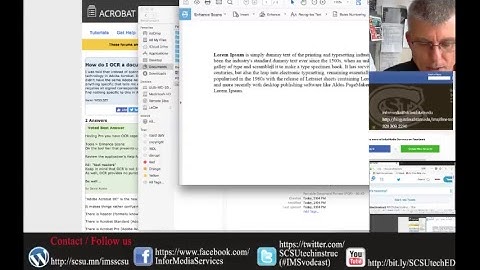 The SCSU EdTech Discussion Live Stream: OCR in Acrobat how to