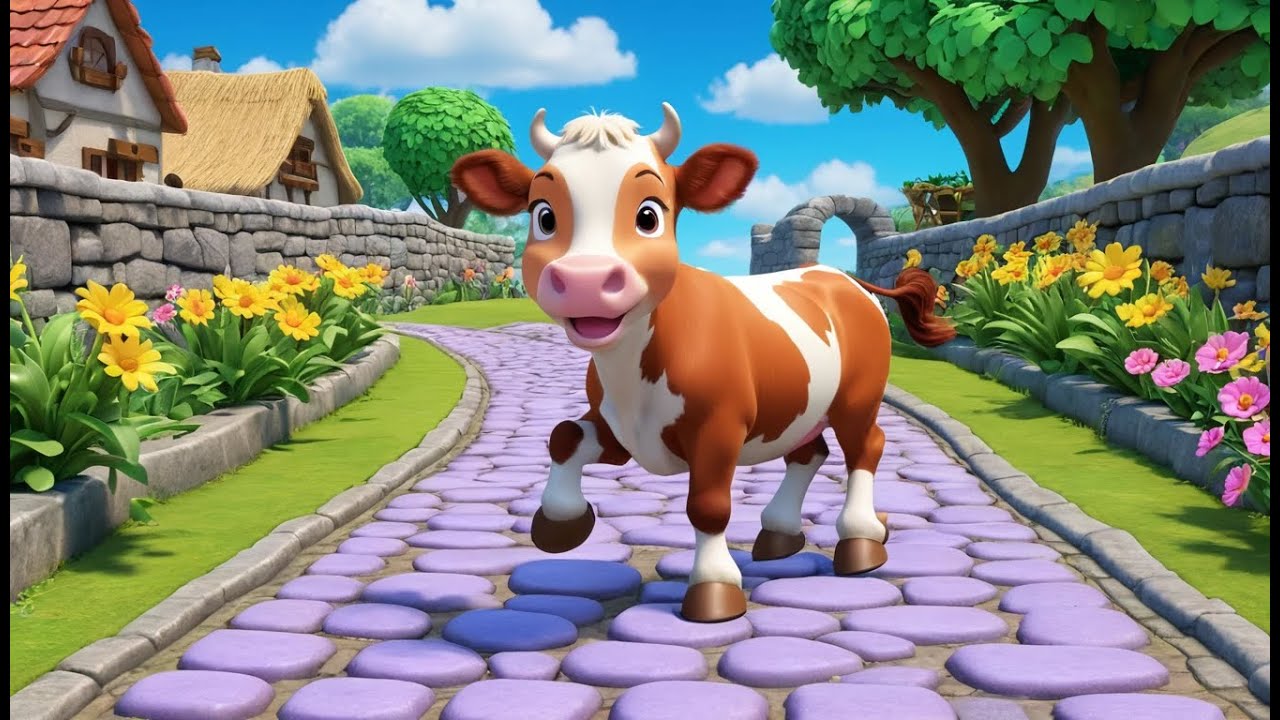 Baby Cow Goes Moo Moo Moo | Adorable Nursery Rhyme for Toddlers | Fun Animal Sound Song