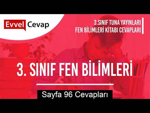 3. Sınıf Fen Bilimleri Tuna Yayınları Ders Kitabı Cevapları Sayfa 96