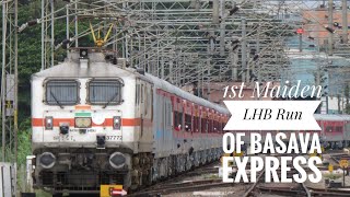 1St Maiden Lhb Run Of Basava Express Departing Yesvantpur Junction...
