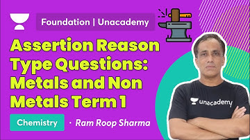 Assertion Reason Type Questions: Metals and Non Metals Term 1 | Class 10  | Ram Roop Sharma