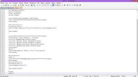 Koding Algoritma dan pemrograman tentang Array