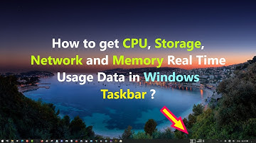 How to get CPU, Storage, Network and Memory Real Time Usage Data in Windows Taskbar ?