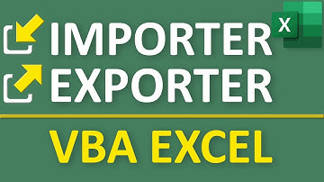 Importer et exporter des données en VBA Excel