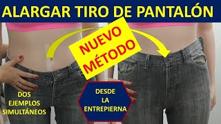 Mi método para alargar el tiro de un pantalón desde la entrepierna. Cualquier pantalón tela y largo.